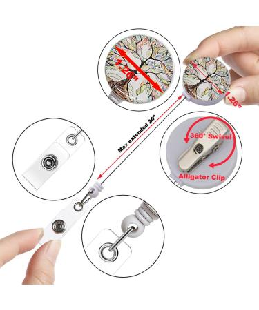 ROFLYER Stethoscope ID Tag with Retractable Badge Reel - Colorful Tree of Life Design for Medic, Nurse, Doctor, Vet, EMT - Buy Online on GoSupps.com
