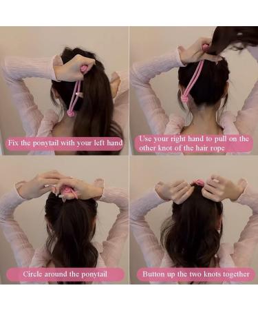 Miupoo Knotted Button Hair Tie Set Knot Scrunchies Elastic Rubber Band Hair Ropes for Women High Ponytail Tie Hair Rope Stretchy Thickened Durable for Thick and Long Hair 5Pieces DAJIE - Buy Online on GoSupps.com