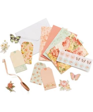 Floral Card Making Kit: 32 Blank Cards, Envelopes, Washi Tape, Stickers, Ephemera & Gift Tags | DIY Greeting Cards Supplies - Buy Online on GoSupps.com