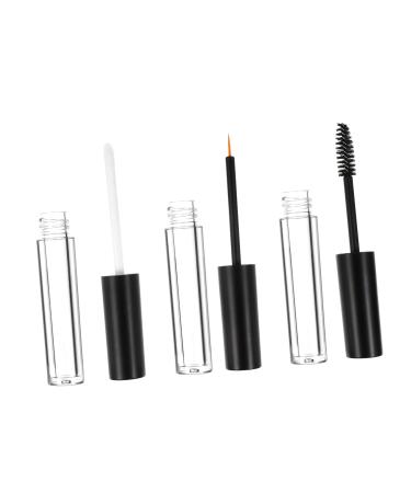 FOMIYES 6pcs Eyeliner Eyelash Bottle Transparent Mascara Eyelashes Clear Lipgloss Lip Gloss Tubes Plastic