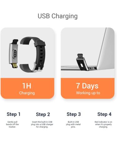 Eurans Fitness Tracker with Heart Rate & Sleep Monitor - Activity Tracker for Men & Women - Message Reminder, Step Counter, Pedometer Watch in Black - Buy Online on GoSupps.com