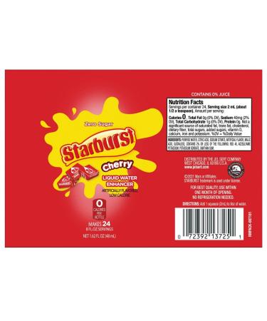 Starburst Liquid Water Enhancer  Cherry  1 CT (Pack - 12) - Buy Online on GoSupps.com