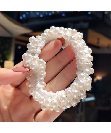 6-Piece Pearl Elastic Hair Ties - Stylish Ponytail Holders for Girls Women & Children - Perfect Hair Accessories - Buy Online on GoSupps.com