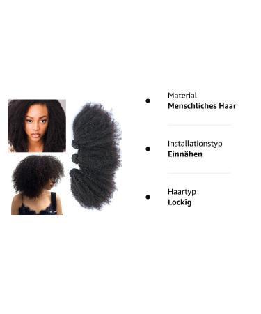 Afro Kinky Curly Remy Human Hair Weave - 3 Bundles 4B 4C Unprocessed Brazilian Virgin Hair Extensions (Natural Color 14-16-18 Inch) - Buy Online on GoSupps.com