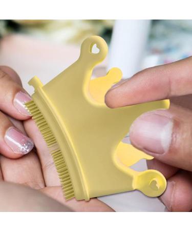 Nail Dust Brush Silicone Finger Nail Separators for Manicure Finger Separator Nail Dusting Brush Nail Gel Polish Pen Brush Stand for Nail Salon Yellow - Buy Online on GoSupps.com
