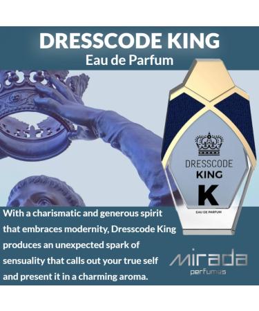 MIRADA Dresscode King Men's Eau de Parfum (EDP) 2.8 FL. Oz (85ml) Men s Perfume with Notes of Juniper Berries Lemon Sicilian Lemon Blood Orange Pimento Cardamom Lavender Clary Sage - Buy Online on GoSupps.com