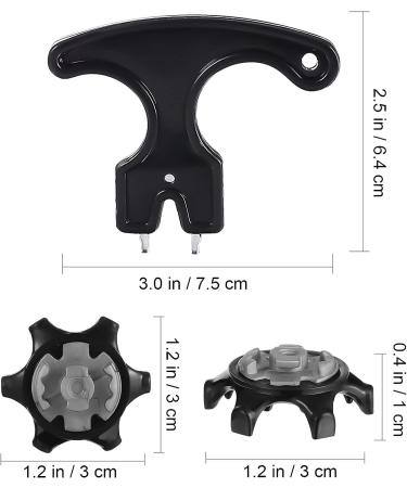 LIOOBO 10 Pcs Universal Golf Shoe Spikes Replacement Cleats with Spike Wrench Tool - Buy Online on GoSupps.com