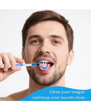 Set of 6 Tongue Scrapers 2in1 for Adults and Children Tongue Scraper Tongue Cleaner for Removing Bad Breath Improves Your Oral Hygiene - Buy Online on GoSupps.com