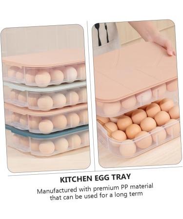 OSALADI Kitchen Egg Tray 3pcs Egg Storage Box Refrigerator Egg Trays Clear Plastic Tray Eggs Egg Plate Pp Household re-usable - Buy Online on GoSupps.com