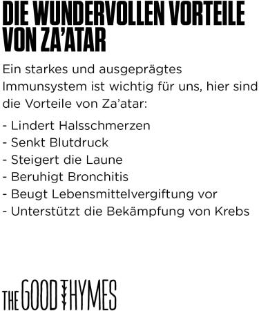 Chilli Sea Salt with Zaatar The Good Thymes Zatar 125g Ideal for Salt Mill: Eastern and Mediterranean Spices 100% Natural 100% Vegan No Preservatives - Buy Online on GoSupps.com