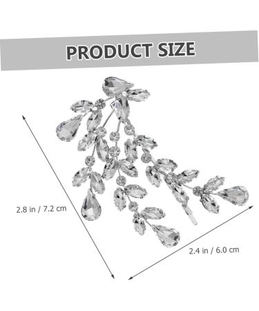 Beaupretty Hair Styling Accessories rhinestone hair clip bobby leaf hairpin sparkly hairgrip hairpin rhinestone hair barrette rhinestone bobby bride tool diamond zinc Diamonds Hair Clip - Buy Online on GoSupps.com