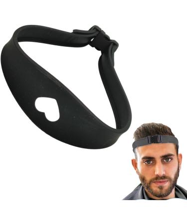 Dyeulget Hairline Shaping Tool Hairline Shaping Haircut Bands Tool | Adjustable Curved Silicone Haircut Bands for Hair Salons and Home Black - Buy Online on GoSupps.com