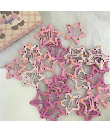 hgnxa 5 pairs Hair Clip Star Snap Clip For Girl Star Hair Clip For Kid Star Barrettes Bangs Clip Side Clip Star Hairpin Light pink - Buy Online on GoSupps.com
