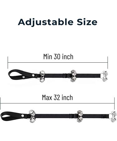 Culacos Adjustable Pet Training Doorbell - Interactive Dog Bells for Easy Potty Training | Black | Shop Internationally - Buy Online on GoSupps.com