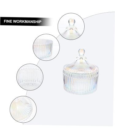 minkissy Manicure Cup with Lid Glass Container with Lid Glass Candy Jars with Lids Nail Art Brush Glass Tumbler with Lid Glass Storage Jars with Lids Nail Crystal Bowl Jam Ice Cream Bowl - Buy Online on GoSupps.com