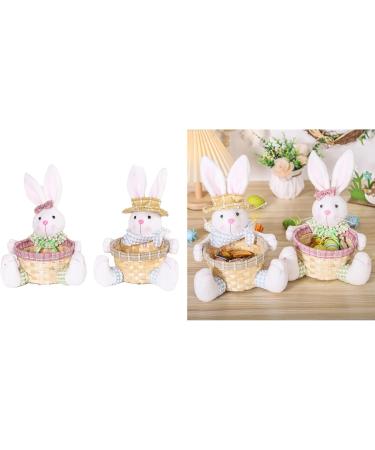 Happy Easter Decoration Lovely Candy Storage Basket Decoration Sweets Storage Basket for Easter Party Decor Exquisite Details Easter Toy Candy Basket - Buy Online on GoSupps.com