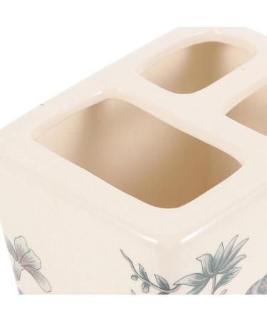 Buy Cabilock Ceramic Toothbrush Holder - Versatile Bathroom Accessory for Washbasins | American Style Toothpaste Storage - Buy Online on GoSupps.com