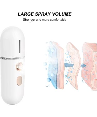 Brume Visage - Humiidificateur Main | Vaporisateur Nano Mist | Vaporisateurs Froid Portable Vaporisateurs Vapeur Silencieux Pour Hydratation Maison Voyage Soins De La Peau D placements Quotidiens Blanc - Buy Online on GoSupps.com