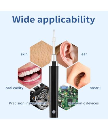 Buy Shkalacar WiFi Ear Wax Removal Otoscope - 3.9mm Camera Intelligent Temp Control Compatible with Android - Safe Ear Cleaner (Black) - Buy Online on GoSupps.com