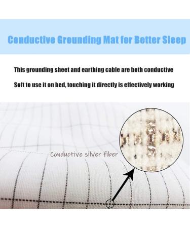 Conductive Earthing Sheet with 15ft UK Grounding Connection Cord Better Sleep Relieve Pain (27x52in) - Buy Online on GoSupps.com