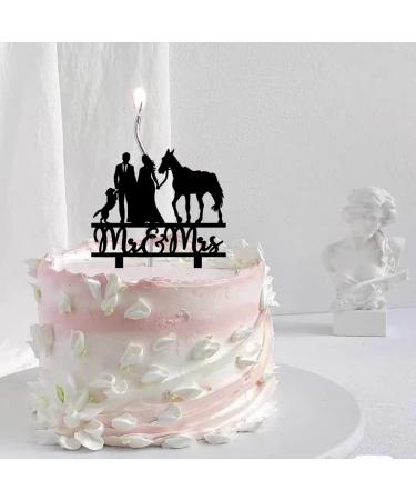 keonsatrz Horse Wedding Cake Topper Farmer Wedding Cake Topper Cowboy and Cowgirl Wedding Cake Topper Country Themed Cake Decor for Wedding Anniversary Bridal Shower Party - Buy Online on GoSupps.com