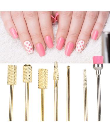 7pcs Tungsten Alloy Nail Drill Kit - Gel Polish Remover & Nail Art Grinding Heads - Buy Online on GoSupps.com