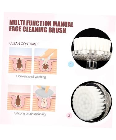 Housoutil Cleansing Brush Face Cleanser for Women Facial Scrub Brush Makeup Skincare Removal Pore Cleaning Brush Face Washing Brush Face Scrub Brush Pp Miss White Handheld Mirror - Buy Online on GoSupps.com