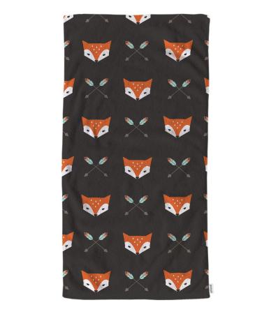oFloral Foxes and Arrows Hand Towels Cotton Washcloths Seamless Pattern Fox Head On Black Super-Absorbent Soft Towels for Bath/Kitchen/Yoga/Golf/Face Towel for Men/Women/Girl/Boys 15X30 Inch