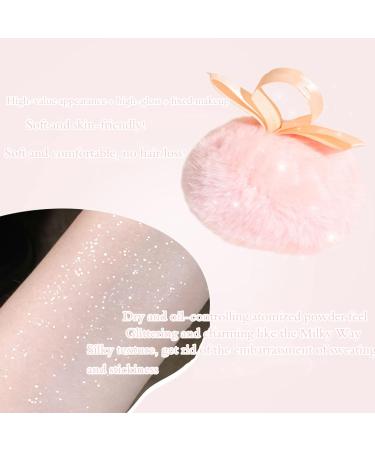 Highlighter Makeup Powder | Multi-Use Peach Shimmer & Body Glitter Puff for Diamond Glow - Buy Online on GoSupps.com
