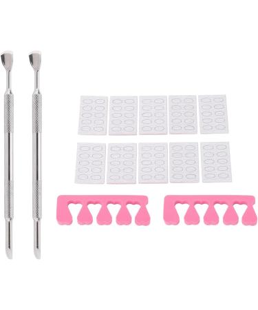 Cuticle Pusher Remover and Cutter Cuticle Pusher Set Dead Skin Removal Nail Manicure Tool Kit Stainless Steel Finger Divider with Sponge and Sand for Home Nail Salon - Buy Online on GoSupps.com
