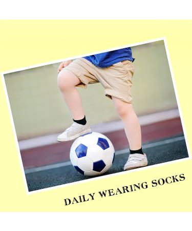 Jamegio Kids Low Cut Socks - 18 Pairs Half Cushion Sport Ankle Athletic Socks - Multicolor (Black) - 7-10 Years - Buy Online on GoSupps.com