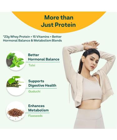 Protein & Herbs for Women - Multivitamins with Curcumin Shatavari & Tulsi for Metabolism Hormonal Balance & Skin Health - 2.2 lbs Vanilla Almond | Soy Free Gluten Free Non-GMO - Buy Online on GoSupps.com