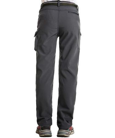 JOMLUN Boys Fleece Lined Hiking Pants - Winter Gray, 14-16 Years - Buy Online on GoSupps.com