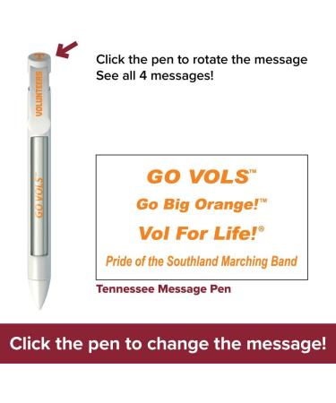 Shop Tennessee Vols Greeting Pen Set - 6 Rotating Message Pens | International Shipping Available - Buy Online on GoSupps.com