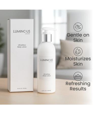 Relumins Luminous UltraGlow Body Lotion Aloe Vera & Argan Oil Moisturizer - Gift for Her - Smooth Silky Hydrated Skin - Lightweight Daily Body Care - 250mL Pump Bottle - Buy Online on GoSupps.com