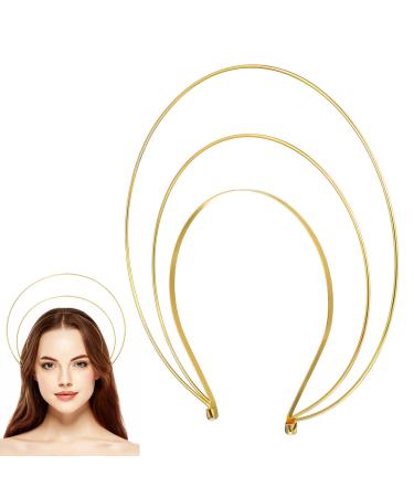 Minkissy Crown Bridal Wedding Headband Goddess Elegent Costume Hair Hoop for Women