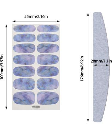 Be In Your Mind 12 Sheets Marble Nail Art Stickers Full Wrap Strips Self-Adhesive Nail Stickers Decal Marble Printed Nail Art Polish Decals with Nail File for Women Girls DIY Nail Art - Buy Online on GoSupps.com