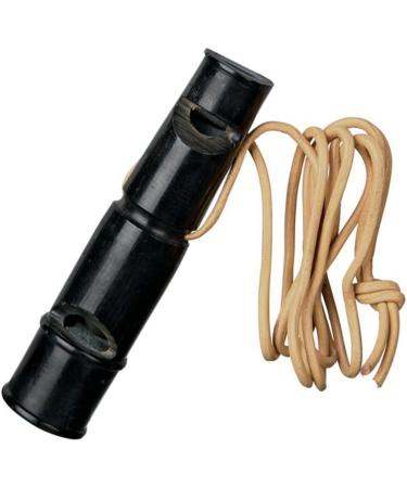 Schecker Buffalo Horn Whistle with Leather Strap | Double Tone Whistle - Perfect for Outdoor Adventures - Buy Online on GoSupps.com
