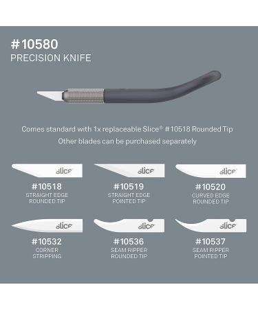Slice 10580 Precision Knife - Finger-Friendly Handle for Detailed Cuts - Long-Lasting Black Blade - 1 Pack - Buy Online on GoSupps.com
