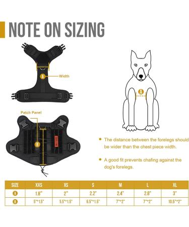 Tactical Dog Harness Vest Military Dog Harness for Large Medium Dogs No-Pull Service Dog Vest with Hook & Loop Panels Adjustable Dog Vest Harness for Walking Hiking Training(Black Medium) M Black - Buy Online on GoSupps.com