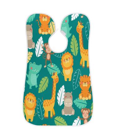 Animal Palm Leaf Beard Bib Apron - Waterproof Hair Catcher for Men | Non-Stick Grooming Cape with Suction Cups | Perfect Gift for Men - Buy Online on GoSupps.com