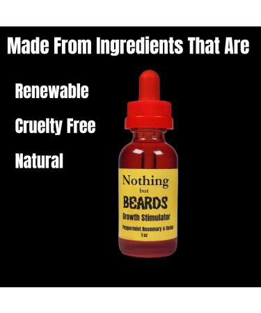 Beard Growth Oil | Stimulates Growth & Relieves Itch | Peppermint & Rosemary | Veteran-Owned Made in USA - Buy Online on GoSupps.com