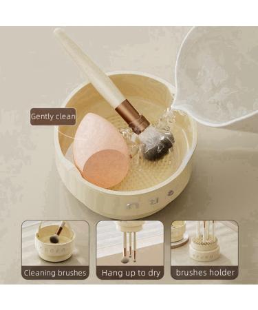 3-in-1 Makeup Brush Cleaner & Organizer | Silicone Cleaning Bowl & Drying Holder for Cosmetics - Buy Online on GoSupps.com
