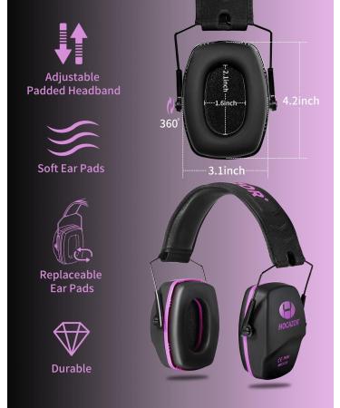 Hocazor Shooting Ear Protection NRR 26dB - Black&Purple HO1006 for Shooters, Hunting, Racing, Concerts & More - Buy Online on GoSupps.com
