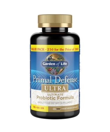 Garden of Life Primal Defense Ultra Ultimate Probiotic Formula 216 UltraZorbe Vegetarian Capsules