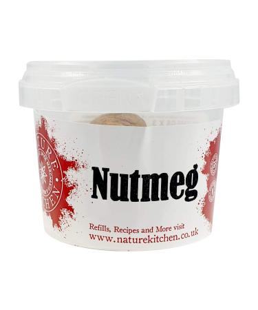 Nature Kitchen Nutmeg x24 Nuts Pot of Seasoning Spices and Herbs. Gluten-Free and Vegan Everyday Cooking Blends for Marinades Sauces Frying Baking Or Grilling Nutmeg Whole 24 Nuts
