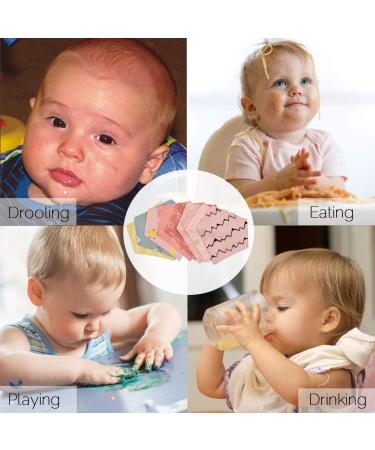 Atopo 8-Pack Soft Cotton Baby Bandana Bibs - Absorbent & Stylish for Toddlers Newborns & Infants - Pink - Buy Online on GoSupps.com