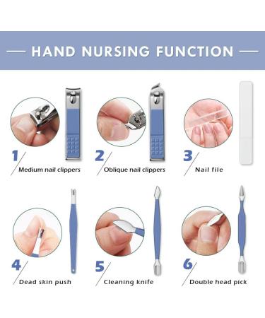 Professional Manicure Pedicure Kit - Nail Clippers in Blue - Buy Online on GoSupps.com