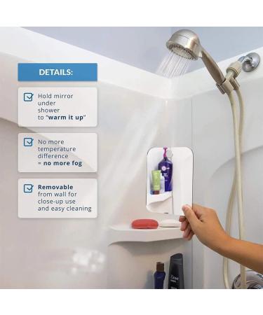 Shower Mirror Shower Mirror for Shaving Fog Free Travel Mirror Shower Makeup Shave Mirror Wall Hanging Shatterproof Mirror with Removable Adhesive Hook - Buy Online on GoSupps.com