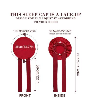 Shop Gugugo Red Silk Hood for Sleeping | Adjustable Silk Bonnet & Satin Cap for Women - Buy Online on GoSupps.com